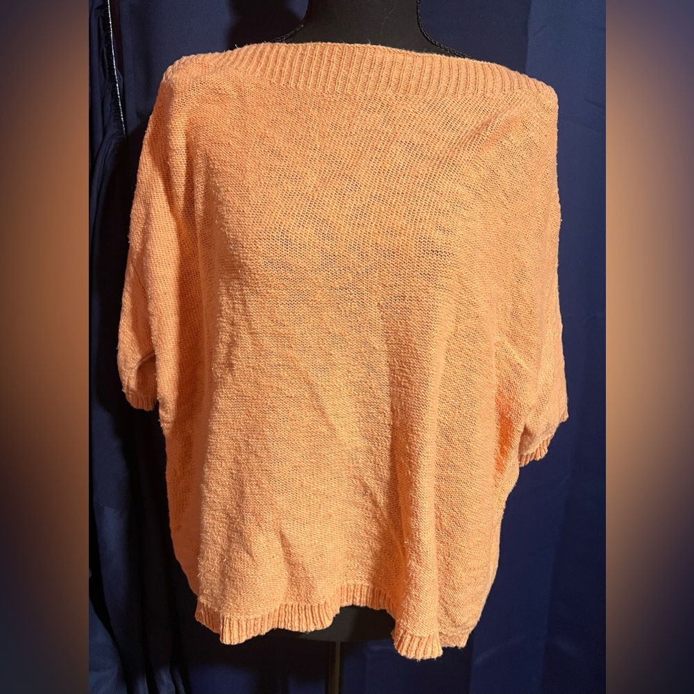LOFT Orange Sherbet Knit Pullover